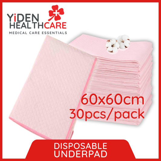 (60x60cm) 5-Layer Disposable Underpad - 30pcs/pack