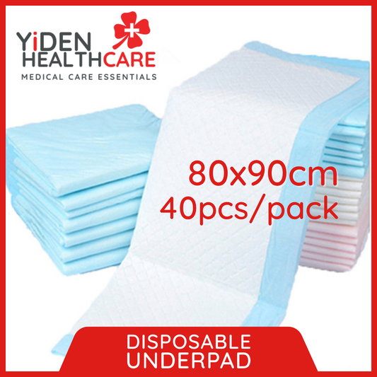 (80x90cm) 5-Layer Disposable Underpad - 40pcs/pack